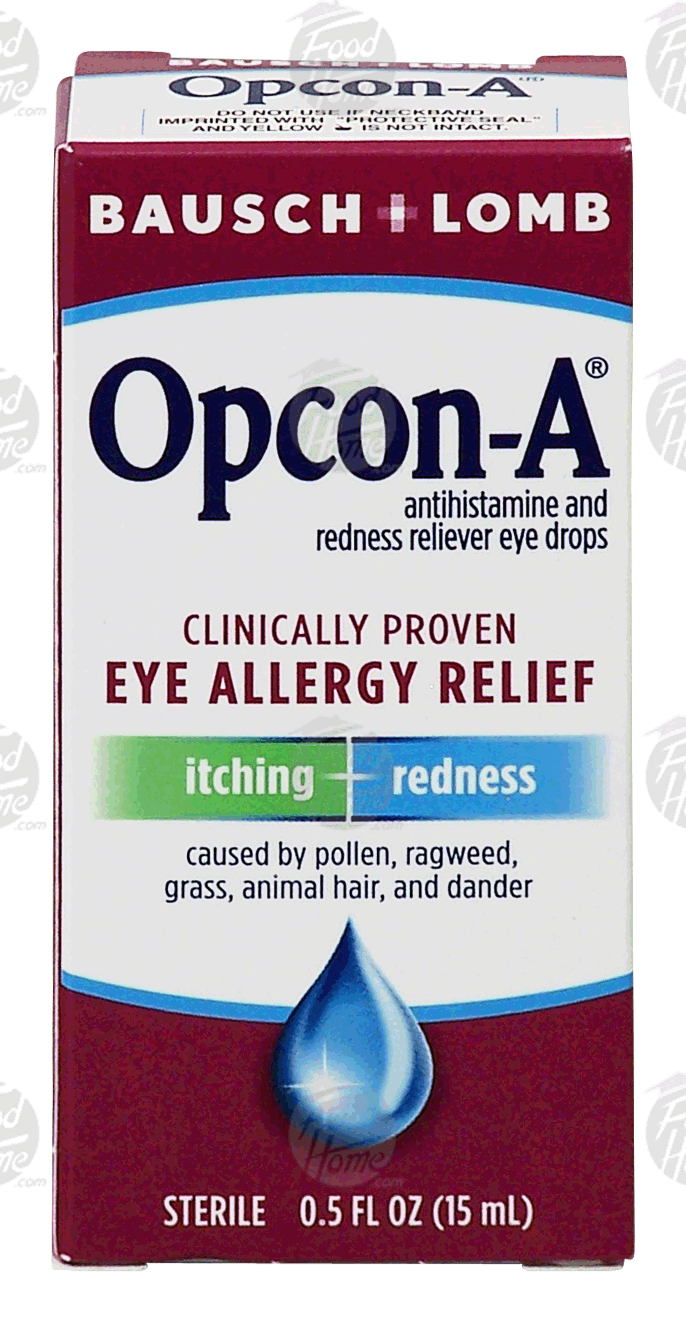 Bausch & Lomb&nbsp;Opcon-A Eye Drops&nbsp;Allergy Itching & Redness Reliever Full-Size Picture